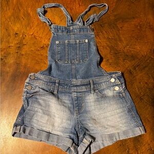 Stylish Women's Blue Denim Shorts Overalls